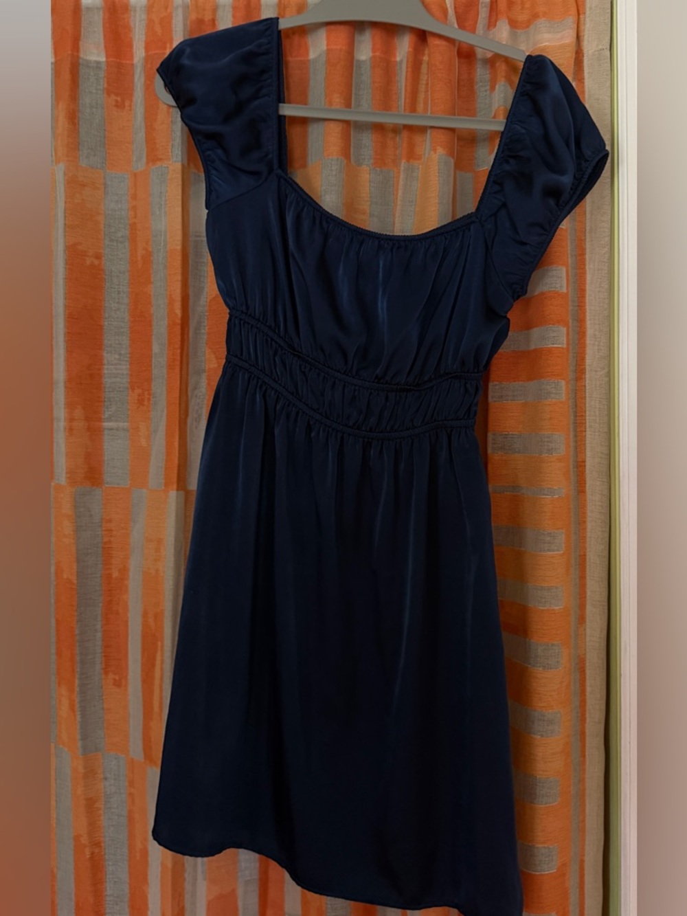 Show Me Your Mumu Navy satin mini dress